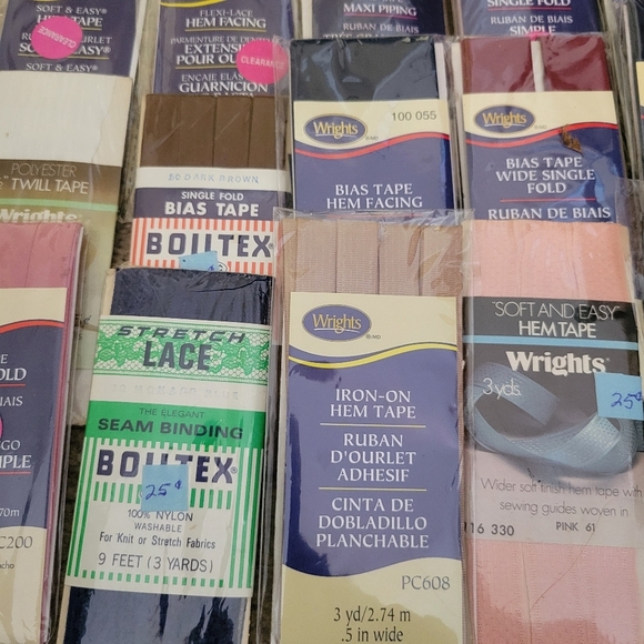 Vintage Lot Of 22 Bias And Hem Tape Wrights Etc - Picture 4 of 5